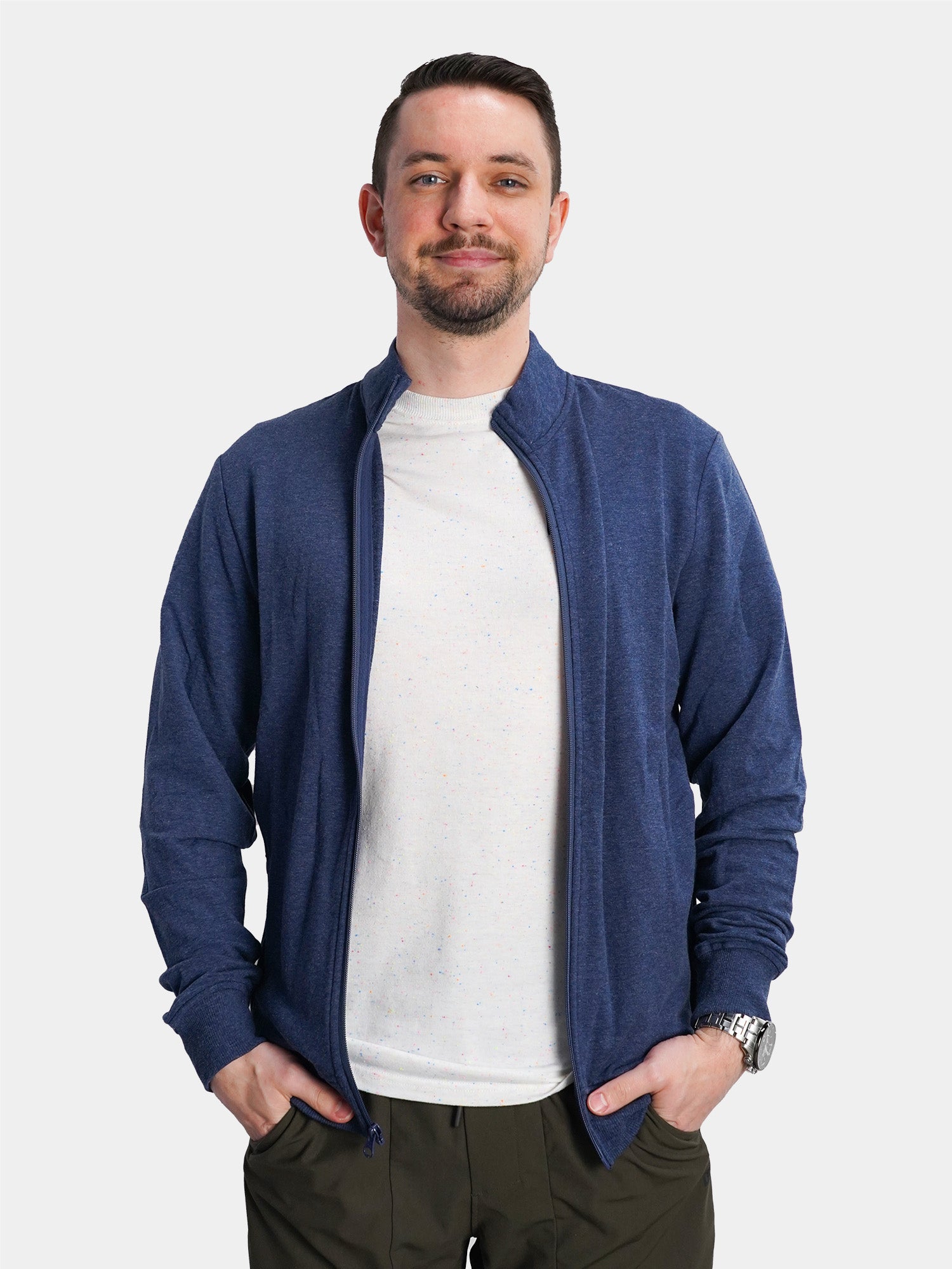 Zip-Up Mock Neck