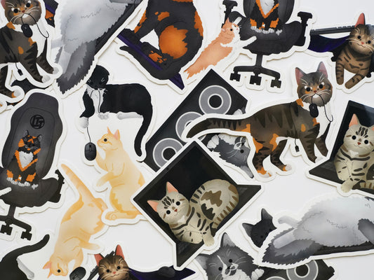 Animal Sticker Pack Computer Cats - Bonus